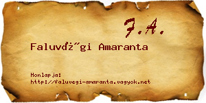 Faluvégi Amaranta névjegykártya